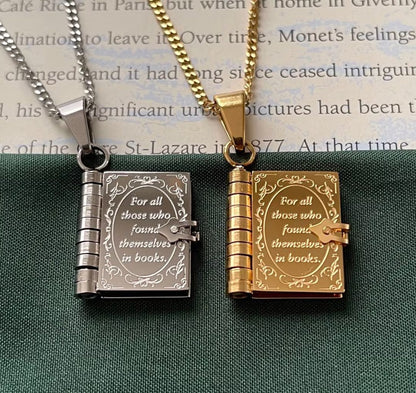 Chapter Book Lover Necklace